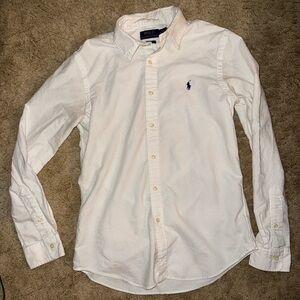 Ralph Lauren Men's Classic White Button-Down Slim Fit